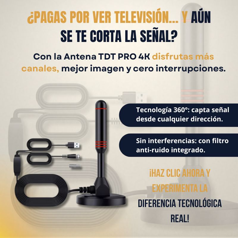 Antena TDT 4K Full HD