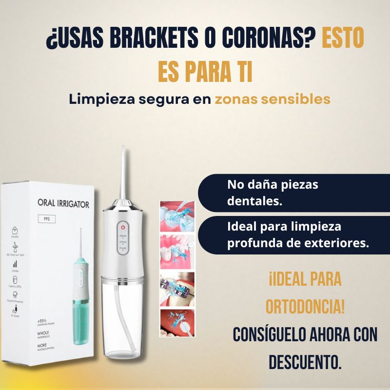 Irrigador oral limpiador de dientes