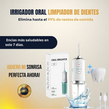 Irrigador oral limpiador de dientes