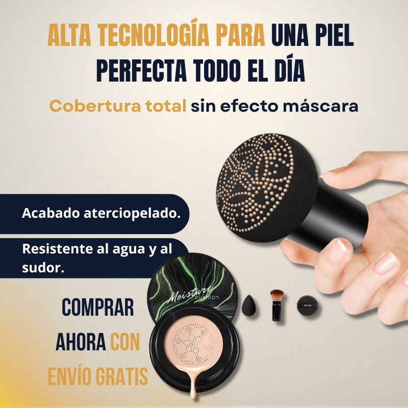 Base de maquillaje Kushion de alta cobertura