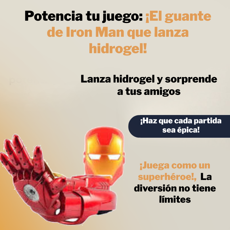 Guante de Iron Man con Lanzador Hidrogel