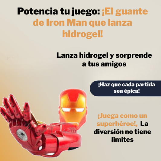 Guante de Iron Man con Lanzador Hidrogel