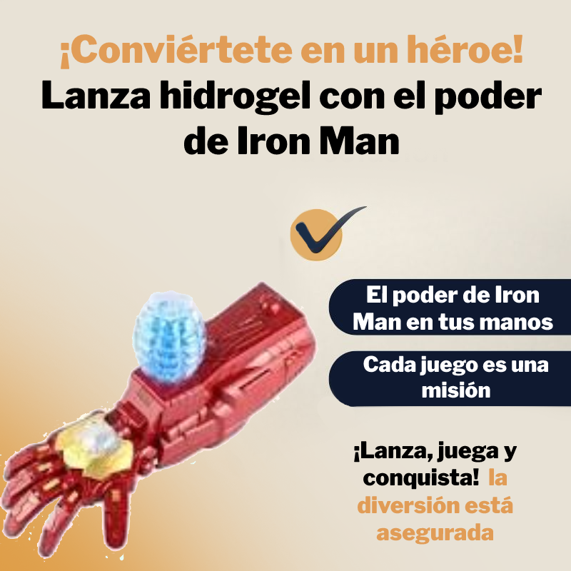 Guante de Iron Man con Lanzador Hidrogel