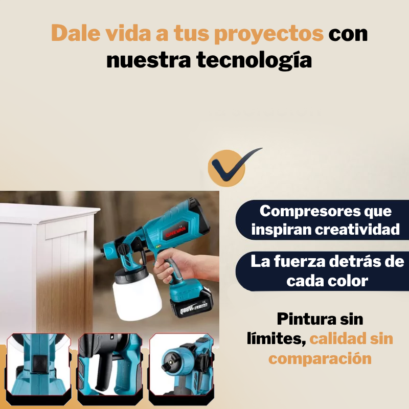 Compresor de Pintura Profesional de 2 Baterías