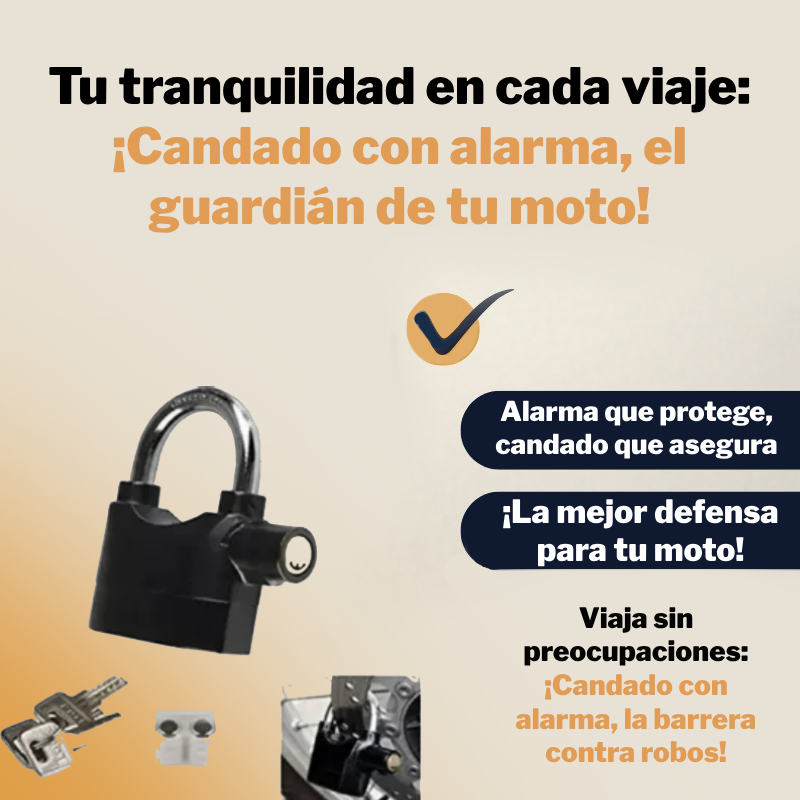 Candado con alarma para Moto