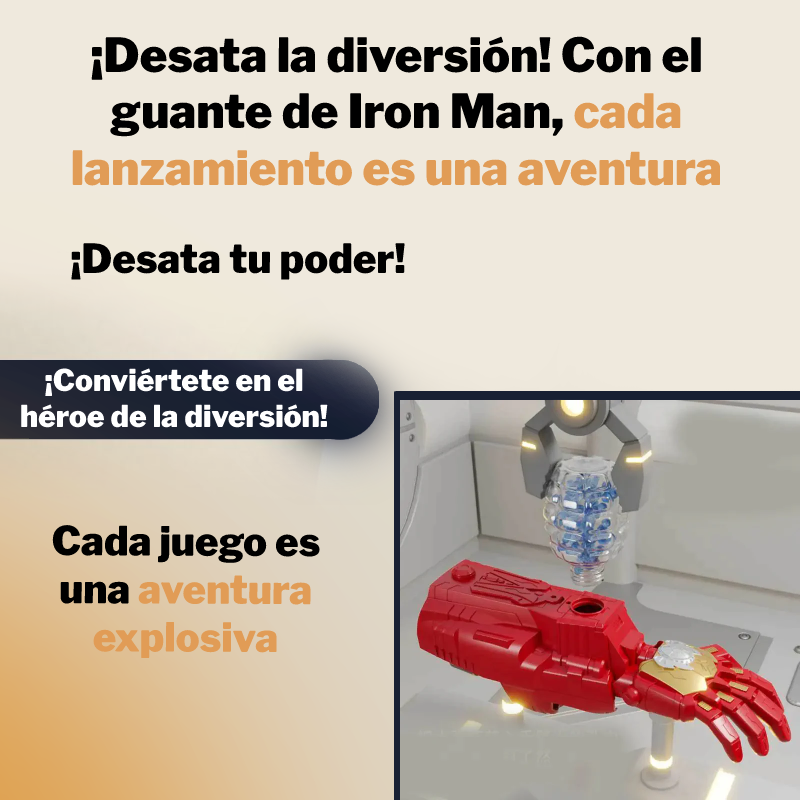 Guante de Iron Man con Lanzador Hidrogel