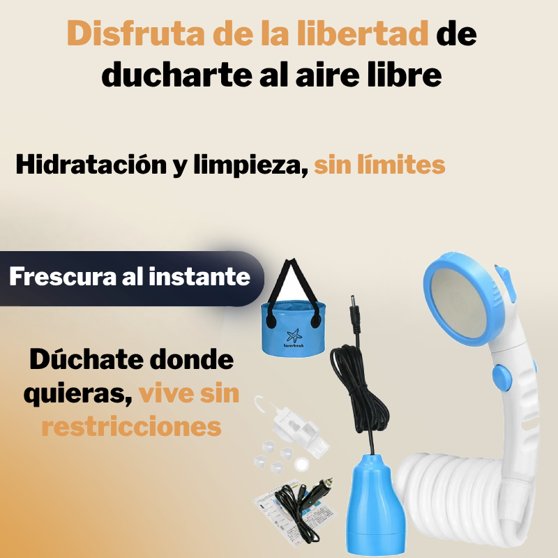 Ducha portatil para exteriores