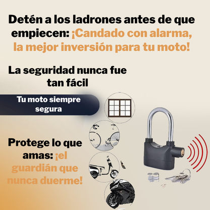 Candado con alarma para Moto