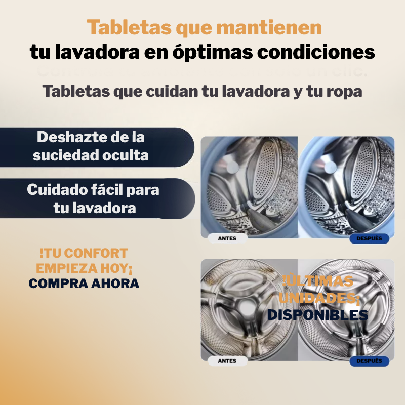 Tabletas Limpiadoras para Lavadoras