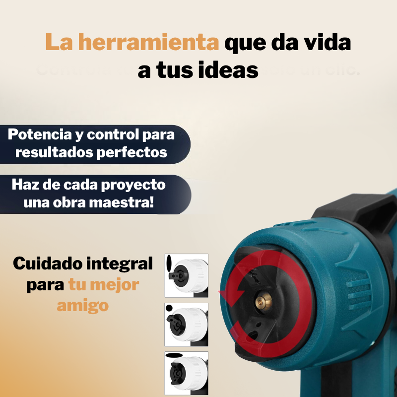 Compresor de Pintura Profesional de 2 Baterías