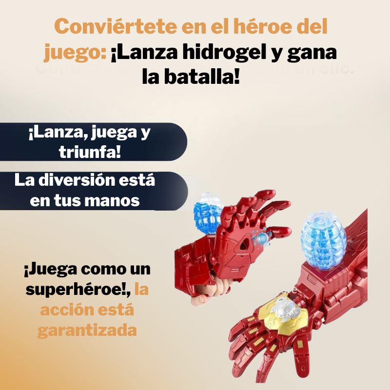Guante de Iron Man con Lanzador Hidrogel