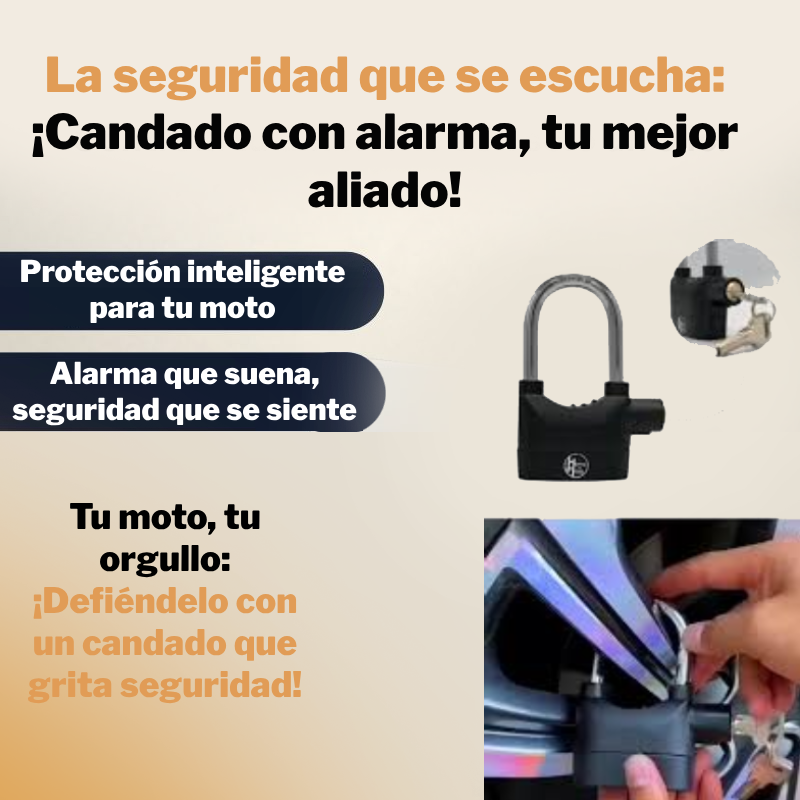 Candado con alarma para Moto