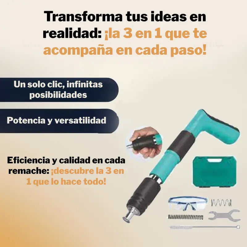 Pistola Remachadora 3 en 1